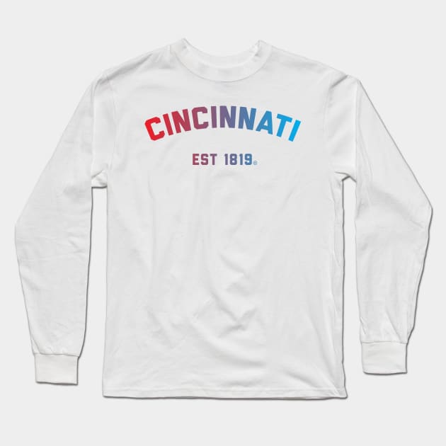 Cincinnati Est. 1819 Long Sleeve T-Shirt by madebyrobbycee